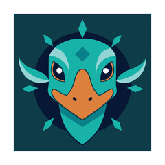 Stylized Platypus Head with Fantasy Elements