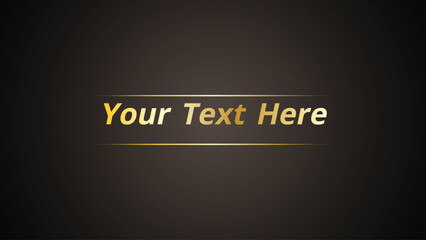 Luxury Gold Text Banner  Elegant Dark Background Template