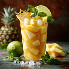 a photo of the cocktail Banana and pineapple