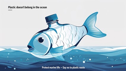 World Environmental Day 2025 , Minimalist Environmental Poster Beat Plastic Pollution , Save Earth in Style   , Save ocean , illustration image , photo , background