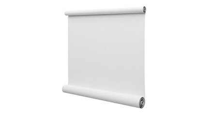 Blank White Rolled Paper Mockup Perfect for Presentations and Designs