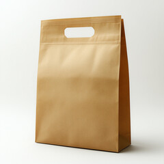 brown food bag, white background