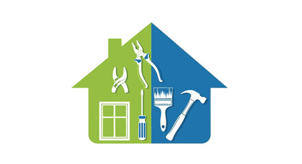Home Repair and Renovation Tools Icon Design