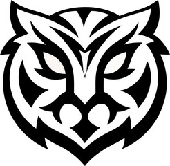 outline icon featuring a tiger, cat,  in vector style. Great for costume, fun design, or app use