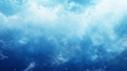 This picture shows a deep blue universe with nebulae and stars intertwined, creating a tranquil and mysterious space scene.