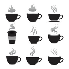 Obraz premium Coffee cup icon vector isolated on white background. Coffee cup vector icon.