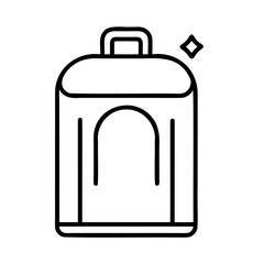 Minimalist lantern icon in outline style ideal for design and decorative purposes