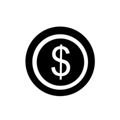 Obraz premium Dollar Sign within Circle Shape Currency Icon