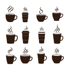 Coffee cup icon vector isolated on white background. Coffee cup vector icon.