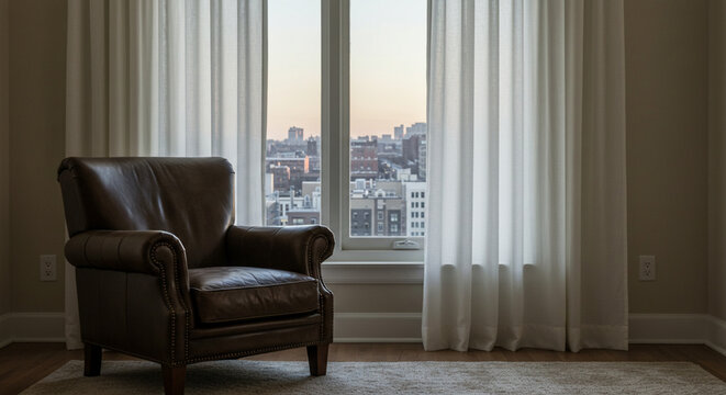 Comfortableinterior, room, sofa, living, furniture, home, design, chair, couch, house, wall, lamp, armchair, table, floor, window, comfortable, apar armchair near window with elegant curtains in room,