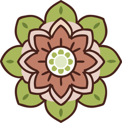 Calming mandala yoga studio logo design