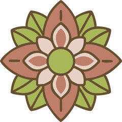 Eco friendly mandala logo with natural elements