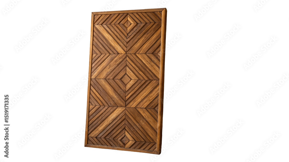 Poster wooden panel showcasing a captivating geometric pattern, meticulously crafted with precision and art