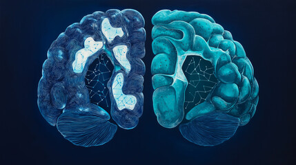 abstract flow information illustration. Create images, videos from prompt concepts. Big data, technology, AI, data transfer, data flow, generative intelligence, big language model, ai brain background