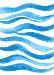Abstract Watercolor Ocean Waves Blue Lines Texture Background