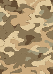Seamless Camouflage Pattern Abstract Beige, Brown, and Green Design