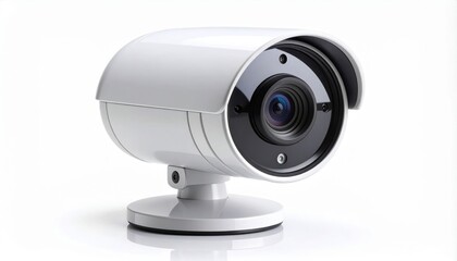 Modern White Security Camera