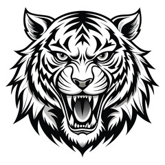 Fototapeta premium Detailed Black and White Vector Illustration