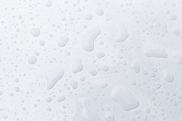 Water drops on white background, water drops pattern background