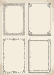 Elegant Decorative Frames and Borders Vintage Design Elements for Print and Digital Projects