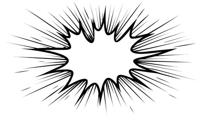 Dynamic Comic Book Explosion Burst Shape  Graphic Design Element
