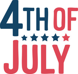 4th of July Typography Design