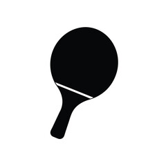 Ping Pong Paddle Sleek Vector Silhouette
