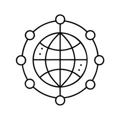 Conceptual illustration depicting global communication connection and worldwide network