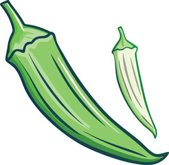 Fresh okra a healthy vegetable promoting nutritious eating habits and a sustainable future for farmers