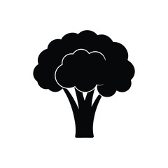 Broccoli Fresh Vector Silhouette