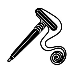 Vector illustration of a stylized black and white microphone perfect for design projects