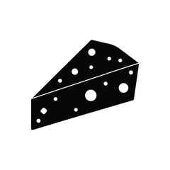 Cheese Wedge Minimalist Vector Design