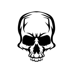 Cool skull logo. Skull vector illustration.