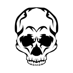 Cool skull logo. Skull vector illustration.