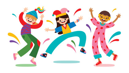 Happy Young Characters Enjoying Festival
