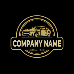 Modern car logo in vector style. Suitable for automotive, car rental, detailing, tuning, and repair branding projects.