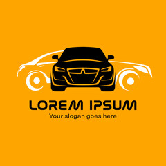 Modern car logo in vector style. Suitable for automotive, car rental, detailing, tuning, and repair branding projects.