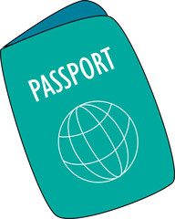 Vector Illustration of International Passport Icon for Global Travel, Identity Verification, Immigration, and Tourism Concepts