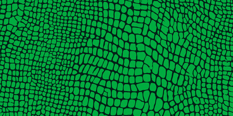 Green Alligator Skin Texture Seamless Vector Pattern for Design Projects