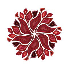 red flower ornament