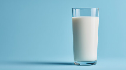 青背景で魅せる牛乳の清涼感