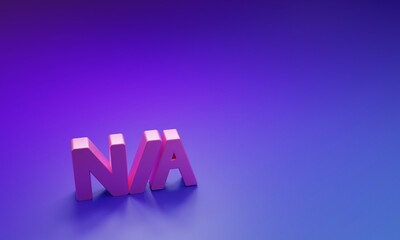 Pink Not applicable icon isolated on purple-blue background. Minimalism concept. 3D render illustration