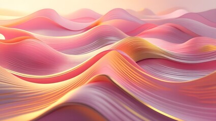 Obraz premium Warm Sunset Gradient Abstract Wave Background