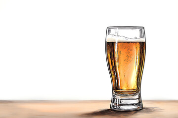 Elegant White Wine Illustration