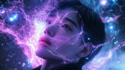 Quantum AI-powered Circuits Transmitting Futuristic Vision