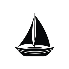 Sailboat Graceful Vector Silhouette