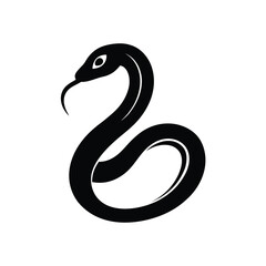 Obraz premium Snake Sinuous Vector Silhouette