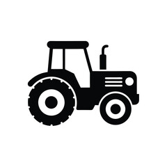 Tractor Sturdy Vector Silhouette