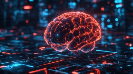 AI-Powered Robotic Brain Analyzing Cognitive Intelligence
