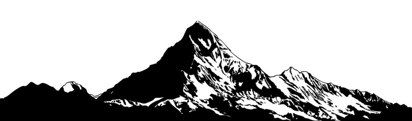 Mountains icon vector. Hike, travel illustration sign collection. Set of rocky mountains silhouette
